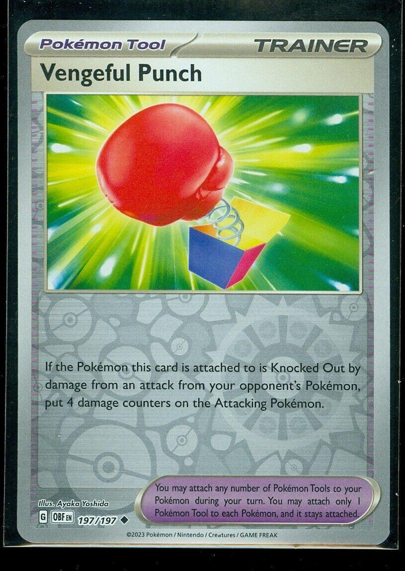 Vengeful Punch [Reverse Holo] 197 Pokemon Obsidian Flames by Moe‘s Vault on MYNTED