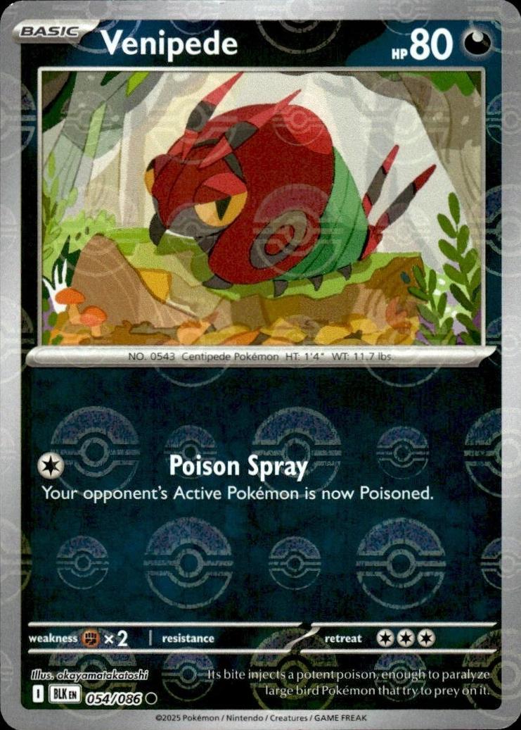Venipede - 054/086 (Poke Ball Pattern) - SV: Black Bolt (BLK) by SAFAQATI on MYNTED