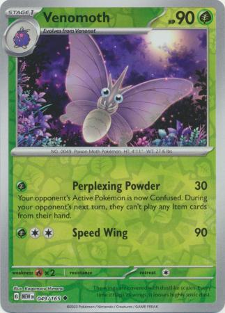 Venomoth SV: 151 Uncommon • 049/165 Reverse Holofoil by Shark Pop Culture on MYNTED