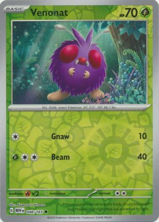 Venonat SV: 151 Common • 048/165 Reverse Holofoil by Shark Pop Culture on MYNTED