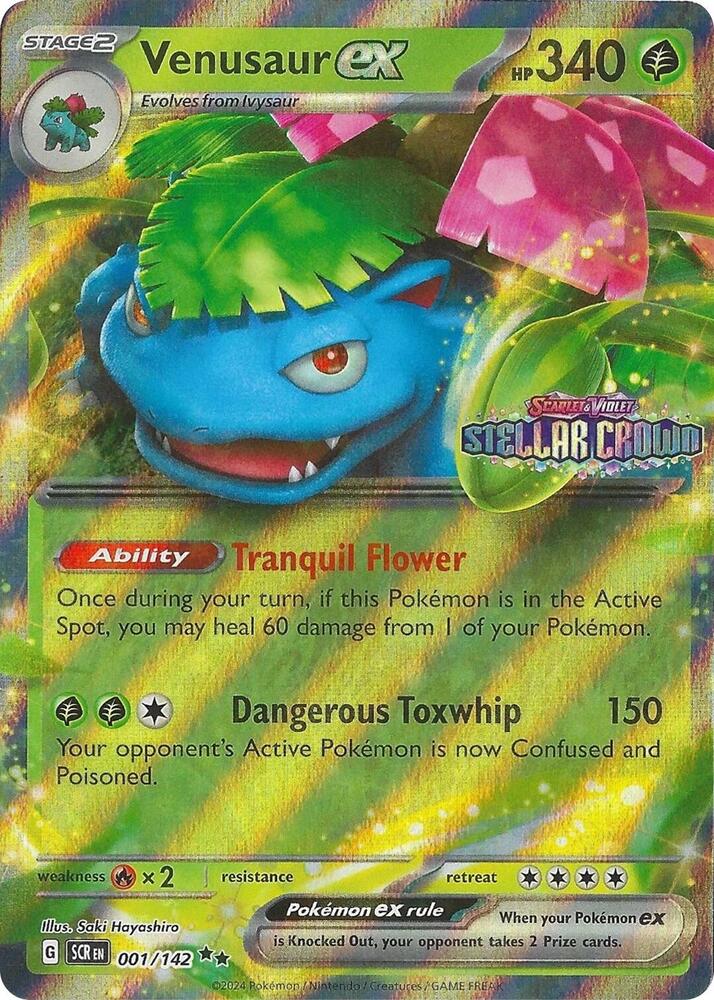 Venusaur ex - SV07: Stellar Crown (SCR) - STAMP by P0kellector on MYNTED