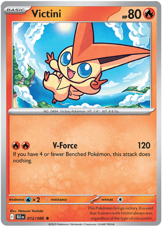 Victini 012/086 Holo Rare | Scarlet & Violet – Black Bolt by Worth the XP on MYNTED