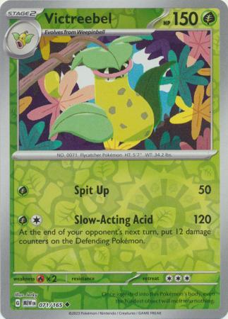 Victreebel SV: 151 Uncommon • 071/165 Reverse Holofoil by Shark Pop Culture on MYNTED
