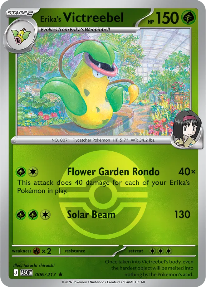 Erika's Victreebel - 006/217 - Reverse Holofoil - Pokeball