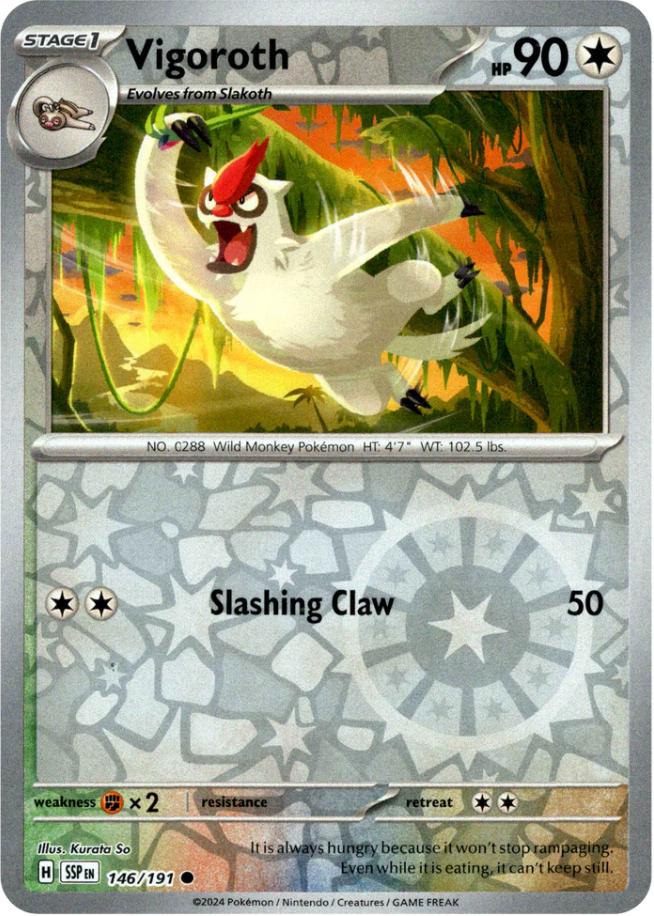 Vigoroth [Reverse Holo] 146 Pokemon Surging Sparks by Moe‘s Vault on MYNTED