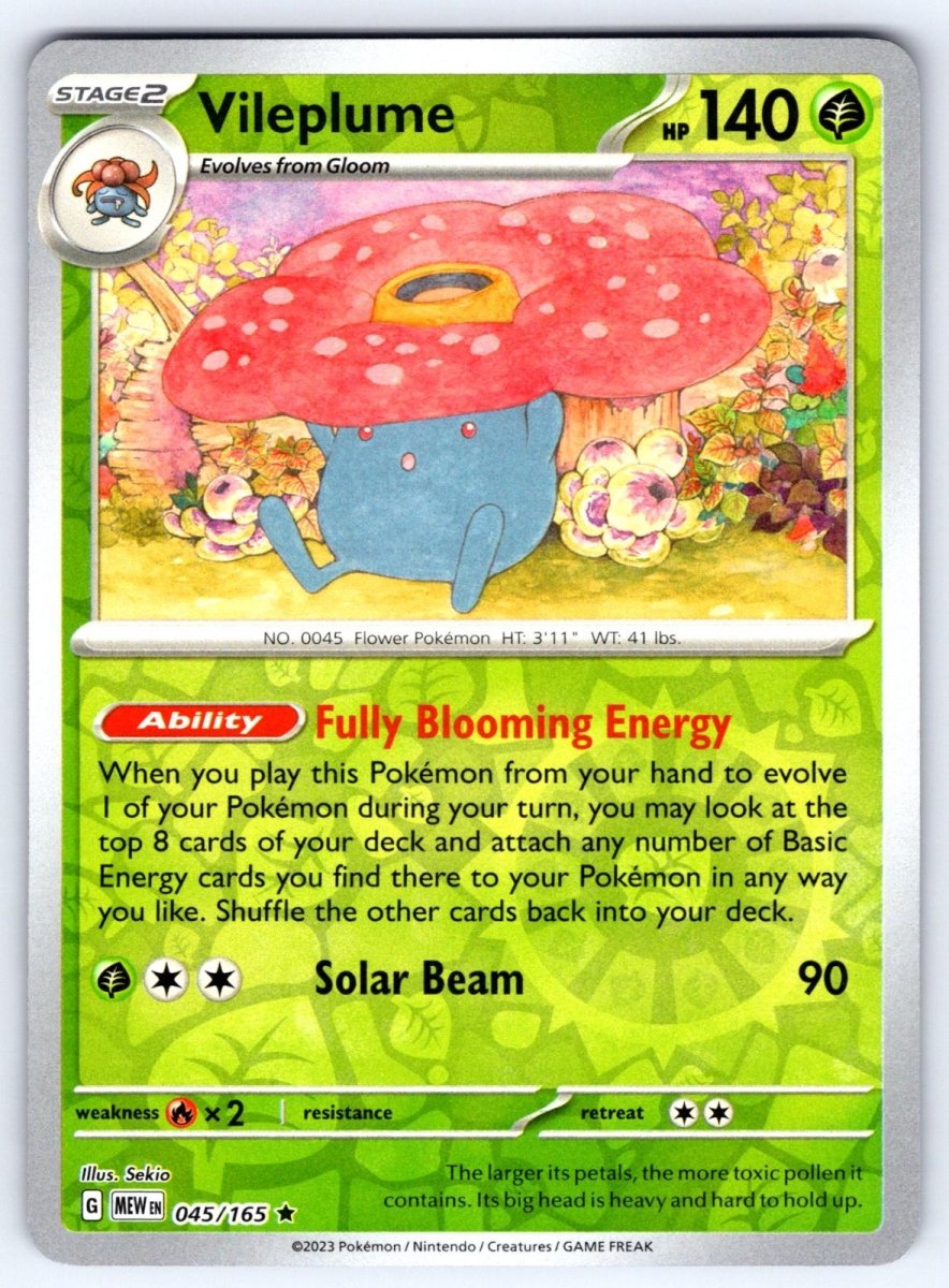 Vileplume SV: 151 Rare • 045/165 Reverse Holofoil by Shark Pop Culture on MYNTED