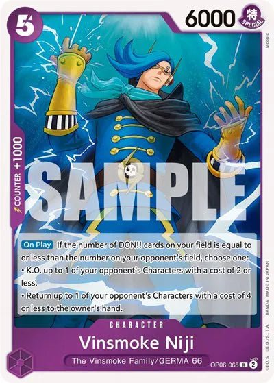 Vinsmoke Niji (065) Wings of the Captain R OP06 - 065 by Schmutzfink TCG on MYNTED