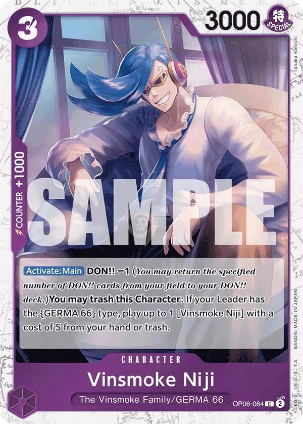 Vinsmoke Niji (OP06 - 064) (Jolly Roger Foil) Premium Booster C OP06 - 064 by Schmutzfink TCG on MYNTED