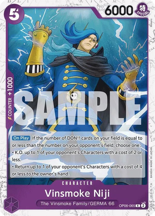 Vinsmoke Niji (OP06 - 065) (Jolly Roger Foil) Premium Booster R OP06 - 065 by Schmutzfink TCG on MYNTED
