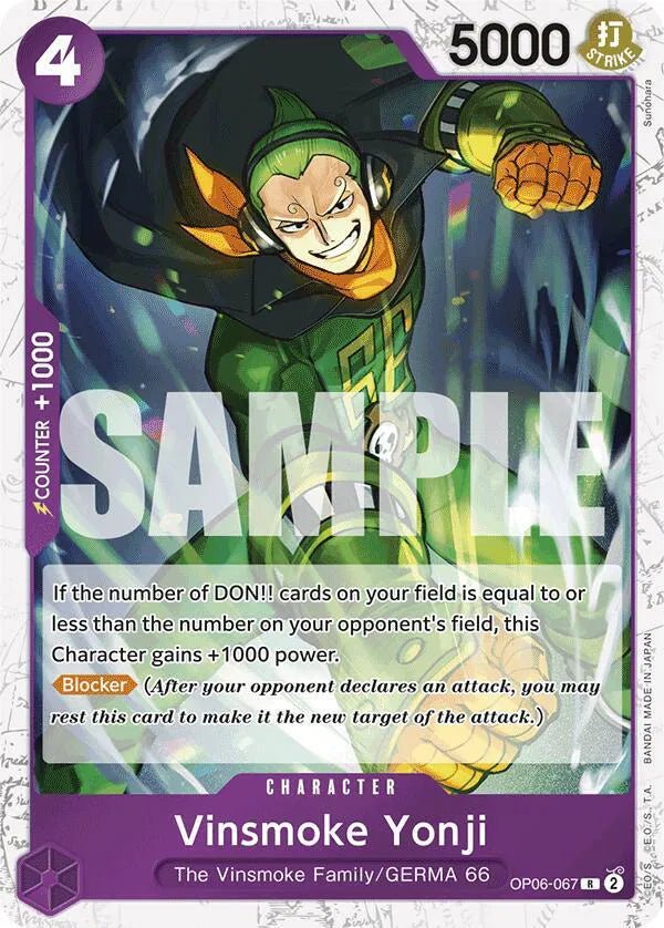 Vinsmoke Yonji (OP06 - 067) (Jolly Roger Foil) Premium Booster R OP06 - 067 by Schmutzfink TCG on MYNTED