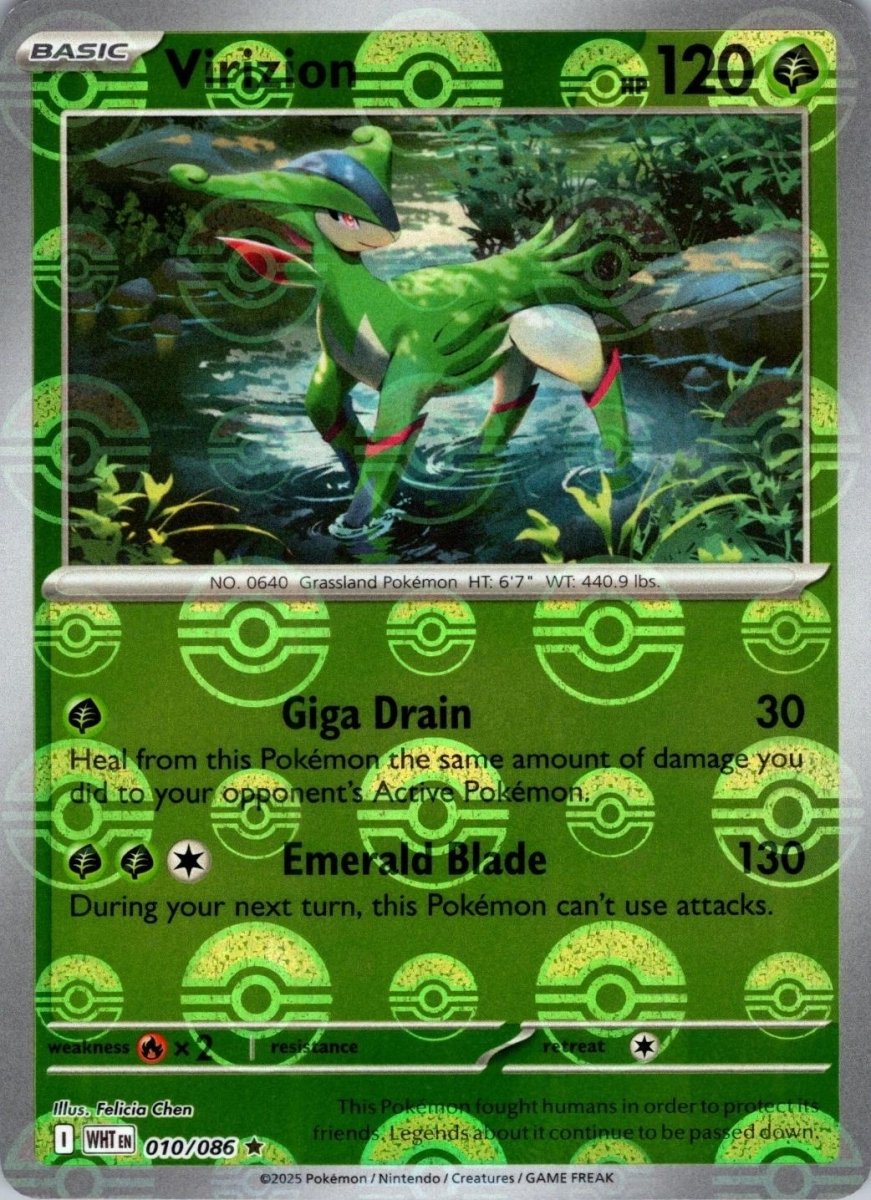 Virizion - 010/086 (Poke Ball Pattern) - SV: White Flare (WHT) by SAFAQATI on MYNTED