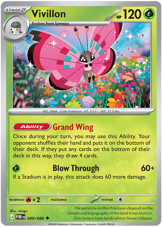 Vivillon 009/088 Uncommon | Mega Evolution – Perfect Order by Worth the XP on MYNTED