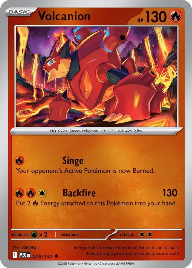 Volcanion Mega Evolution Uncommon • 025/132 Reverse Holofoil by Shark Pop Culture on MYNTED
