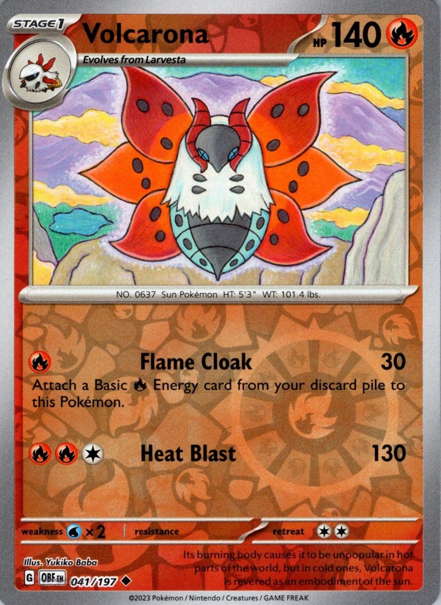 Volcarona [Reverse Holo] 41 Pokemon Obsidian Flames by Moe‘s Vault on MYNTED
