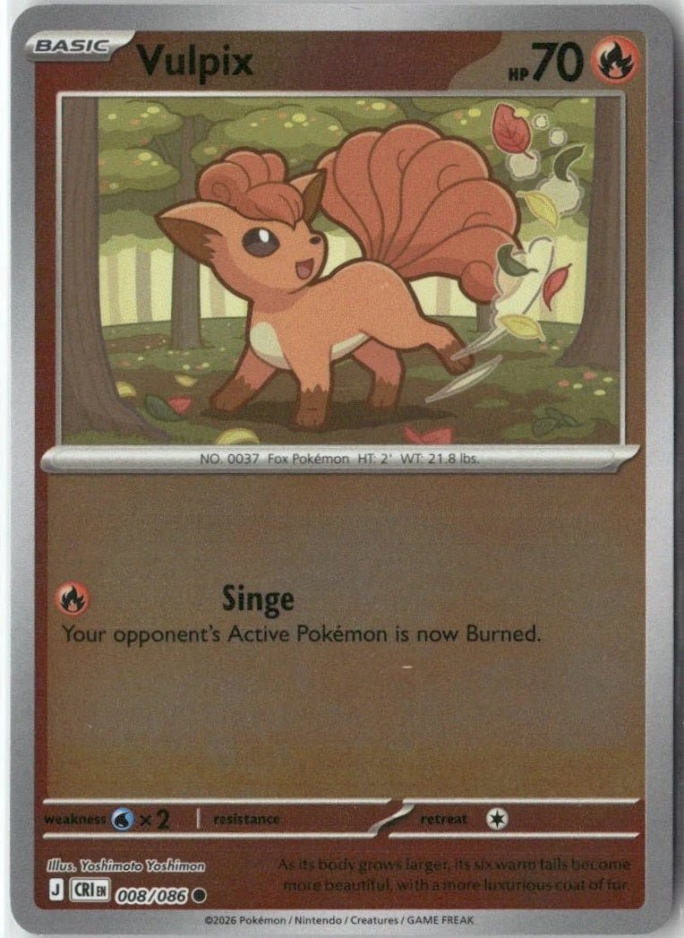 Vulpix - 008/086 (Reverse Holo) - Chaos Rising (CRI) ME04 by SAFAQATI on MYNTED