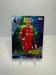Virgil van Dijk #430 Beast Mode Parallel — 2025-26 Topps Premier League — Liverpool FC