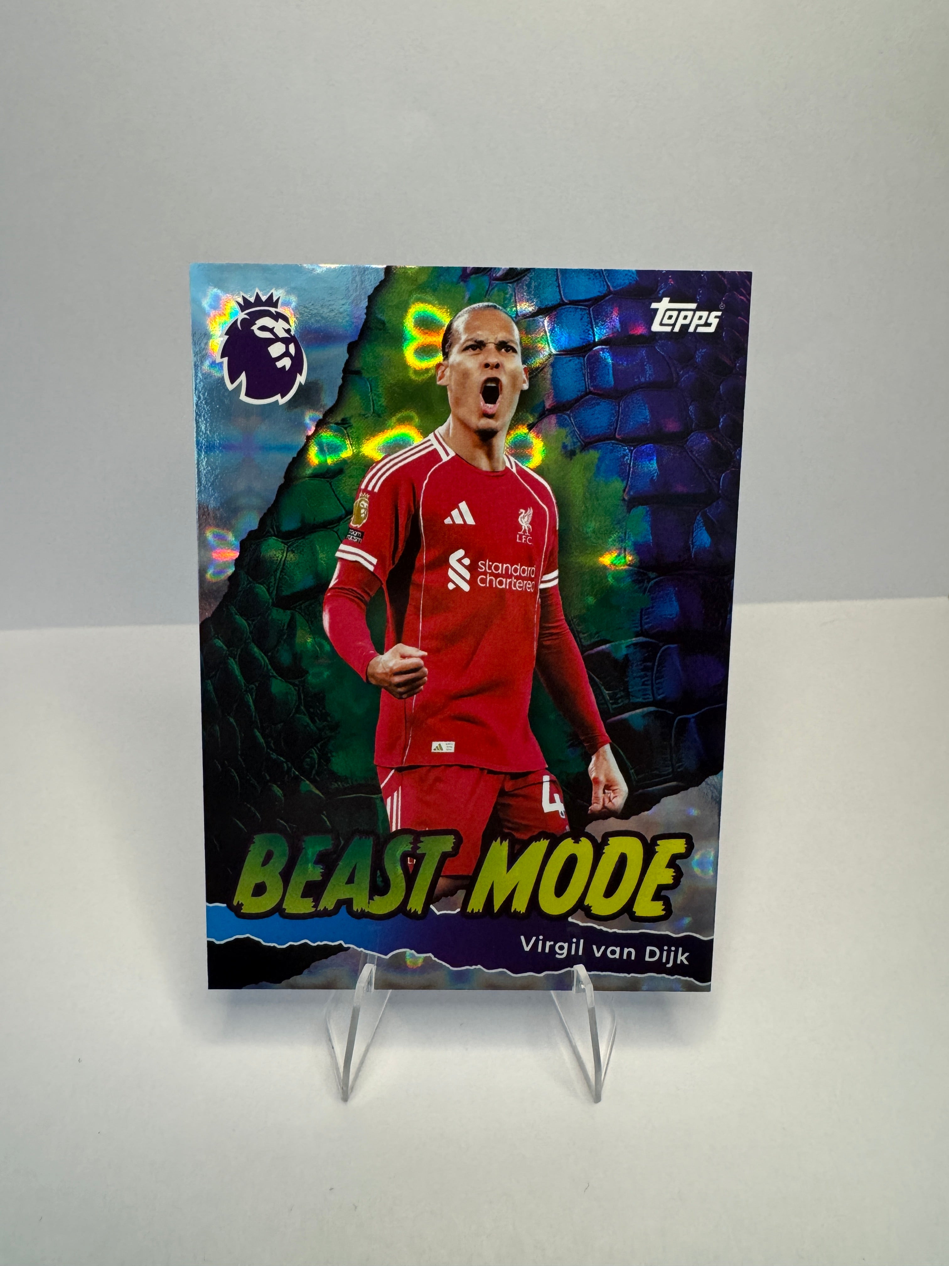 Virgil van Dijk #430 Beast Mode Parallel — 2025-26 Topps Premier League — Liverpool FC