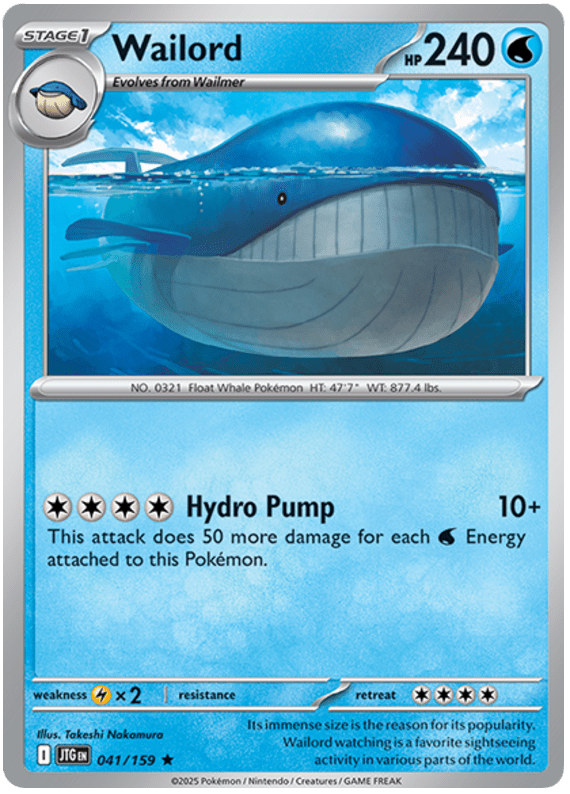 Wailord 041/159 Holo Rare | Scarlet & Violet – Journey Together by Worth the XP on MYNTED