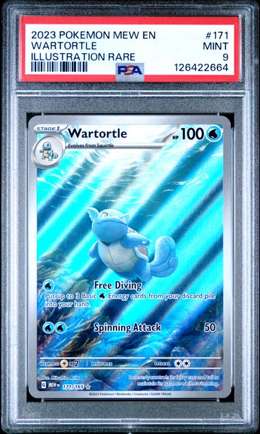 PSA 9 Pokémon - Wartortle # 171 Illustration Rare