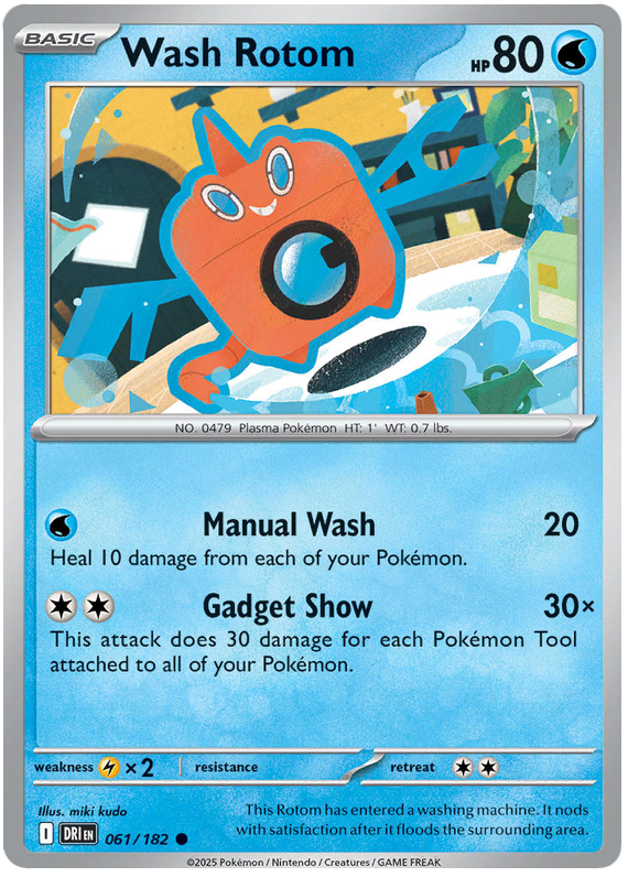 Wash Rotom 061/182 Common | Scarlet & Violet – Destined Rivals by Worth the XP on MYNTED