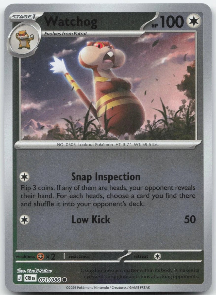 Watchog - 071/086 (Reverse Holo) - Chaos Rising (CRI) ME04 by SAFAQATI on MYNTED