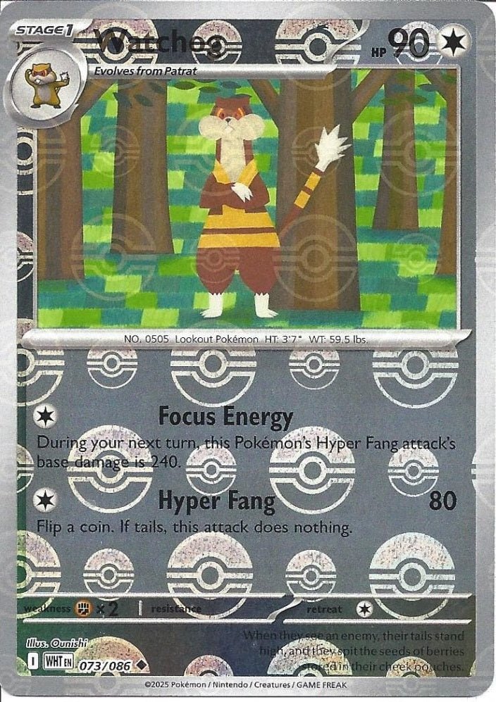 Watchog - 073/086 (Poke Ball Pattern) - SV: White Flare (WHT) by SAFAQATI on MYNTED