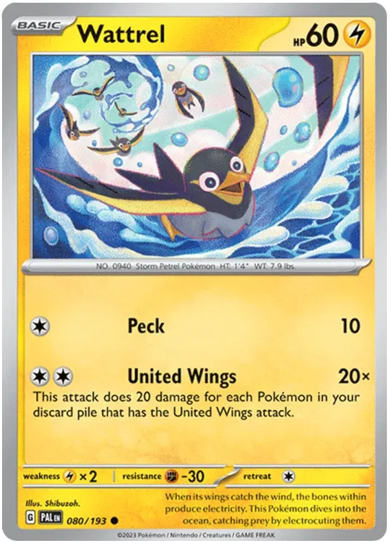 Wattrel 080/193 · Normal (Paldea Evolved) by Devastation Collectibles on MYNTED