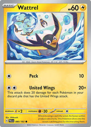 Wattrel 080/193 Normal · Paldea Evolved (PAL) by PokeMarsi on MYNTED
