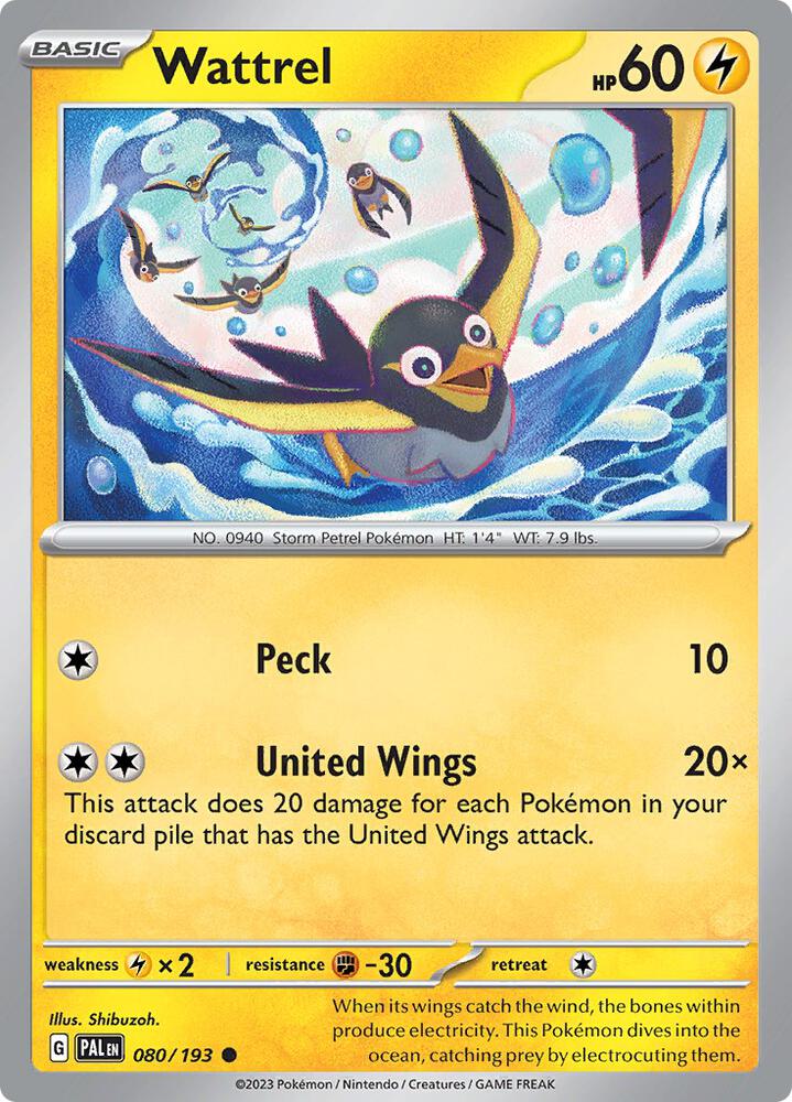 Wattrel 080/193 Normal · Paldea Evolved (PAL) by PokeMarsi on MYNTED