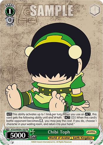 Weiss Schwarz Avatar: The Last Airbender Chibi Toph by Apex Cards on MYNTED