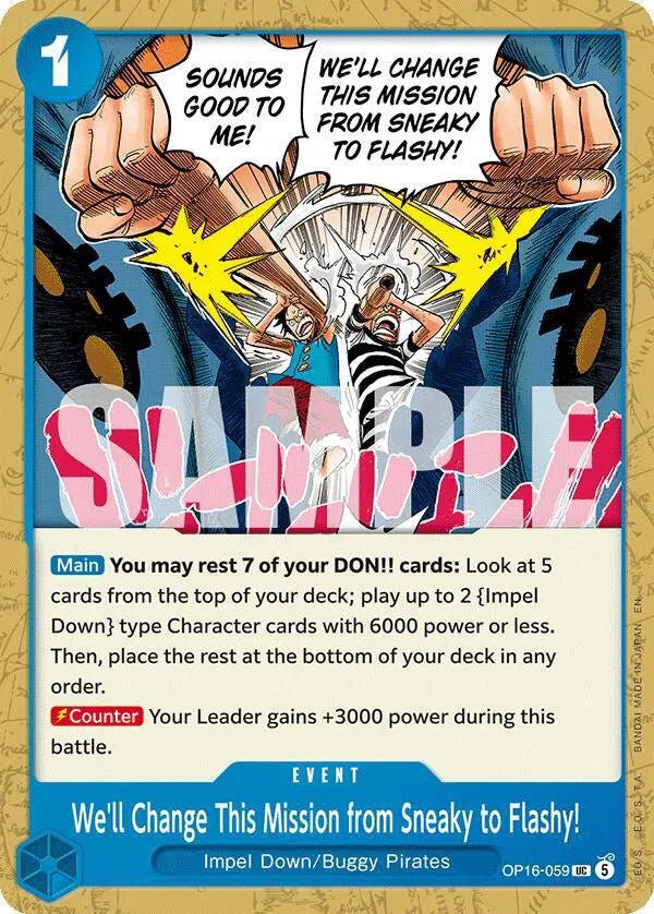 We'll Change This Mission from Sneaky to Flashy! OP16-059 (The Time of Battle) by Lmerj Collects on MYNTED