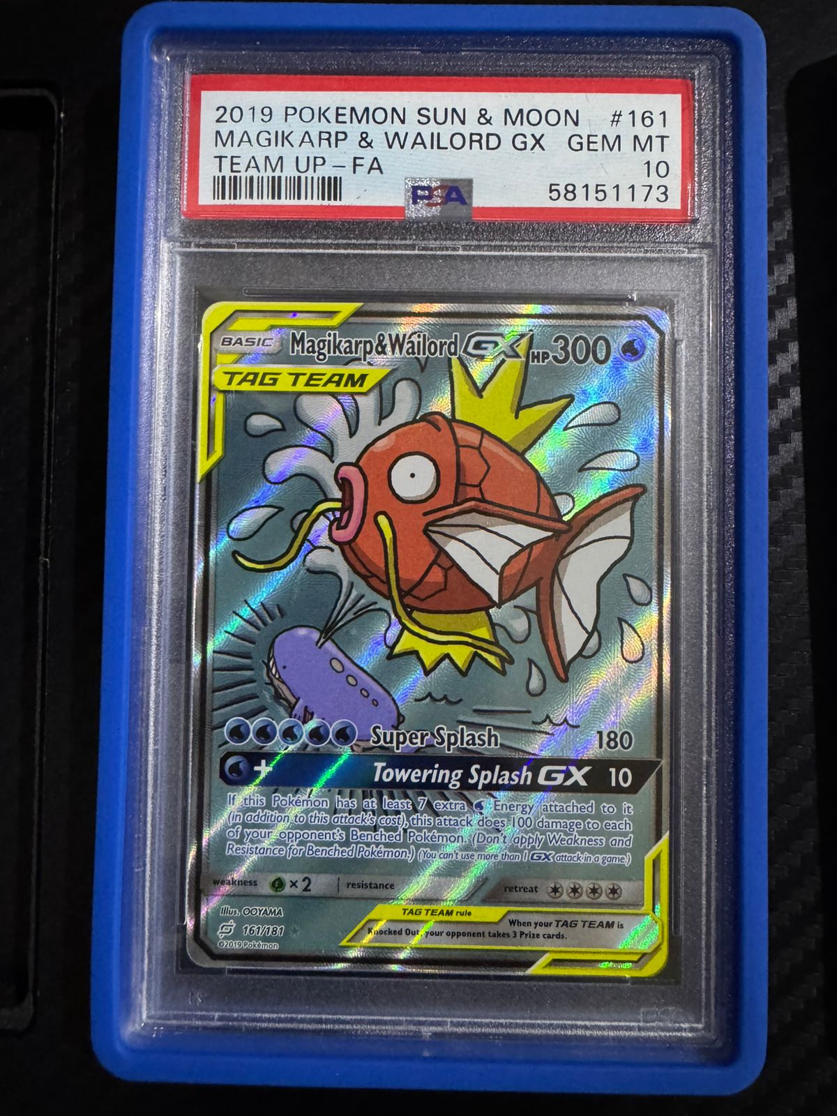 PSA 10 Pokémon Magikarp & Wailord GX #161 Full Art