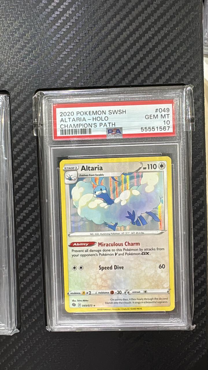 PSA 10 POKEMON SWORD & SHIELD CHAMPION'S PATH #049 ALTARIA-HOLO CHAMPION'S PATH