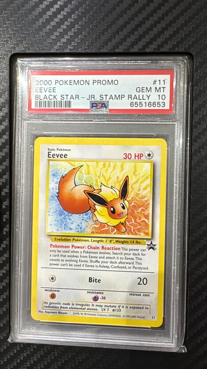 PSA 10 POKEMON PROMO BLACK STAR #11 EEVEE BLACK STAR-JR. STAMP RALLY