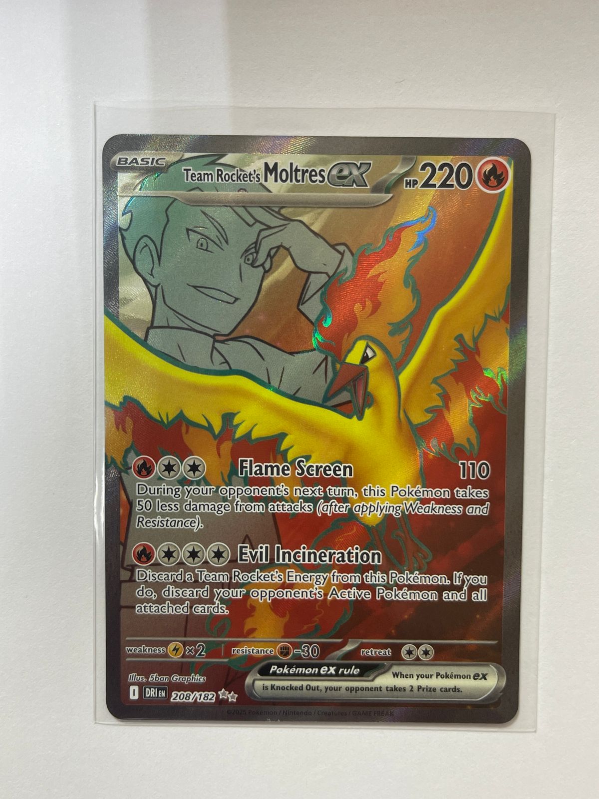Team Rocket's Moltres EX 208/182