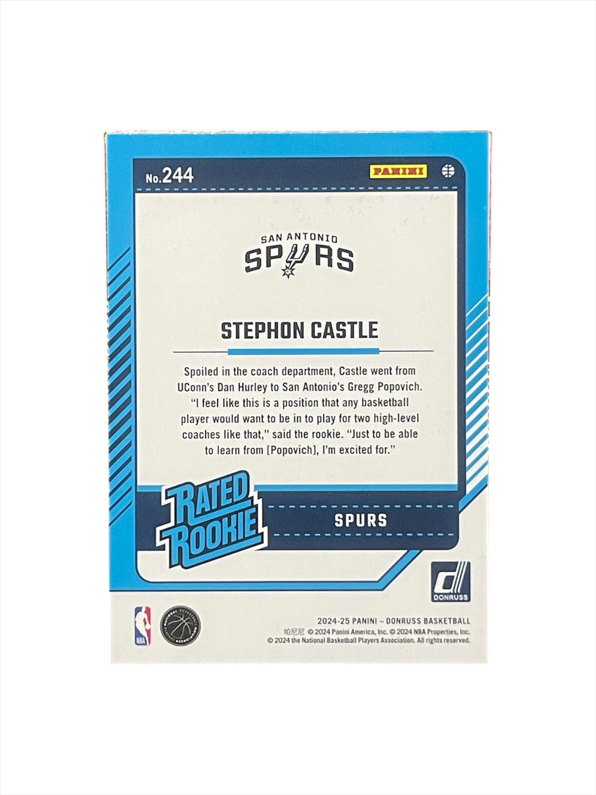 2024-25 Panini Donruss Stephon Castle Rated Rookie Red International