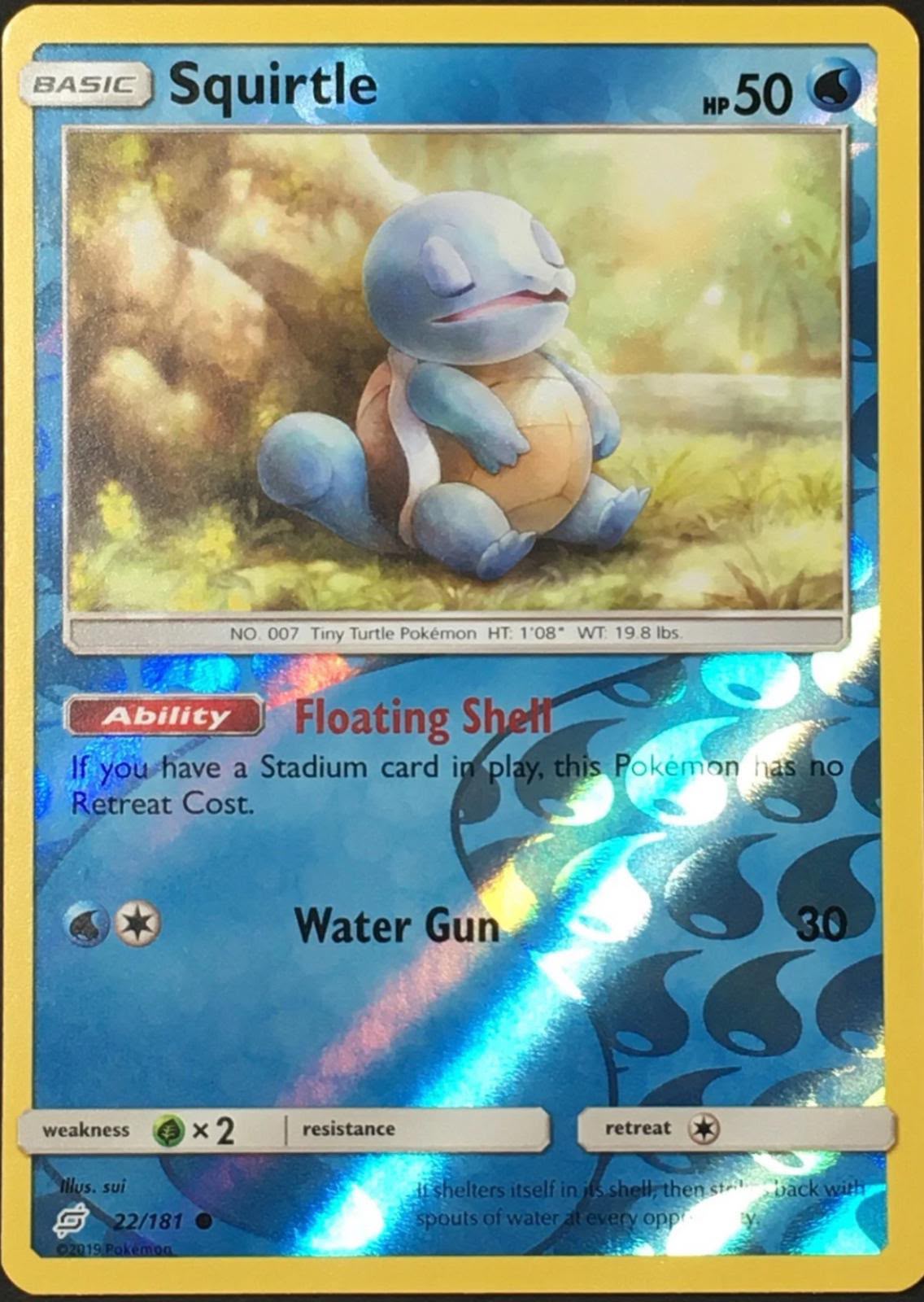 Squirtle (22) Team Up 22/181 Reverse Holofoil