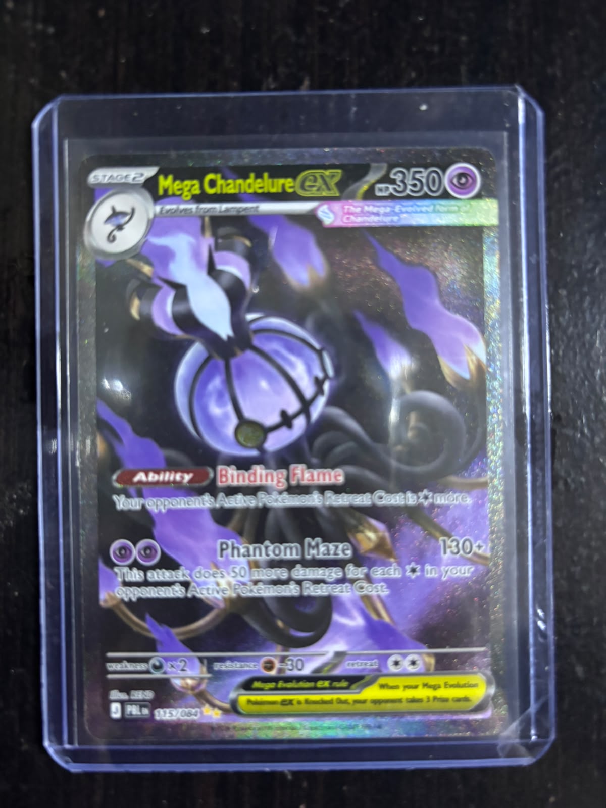 Mega Chandelure ex 115/084 Pitch Black Special Illustration Rare SIR