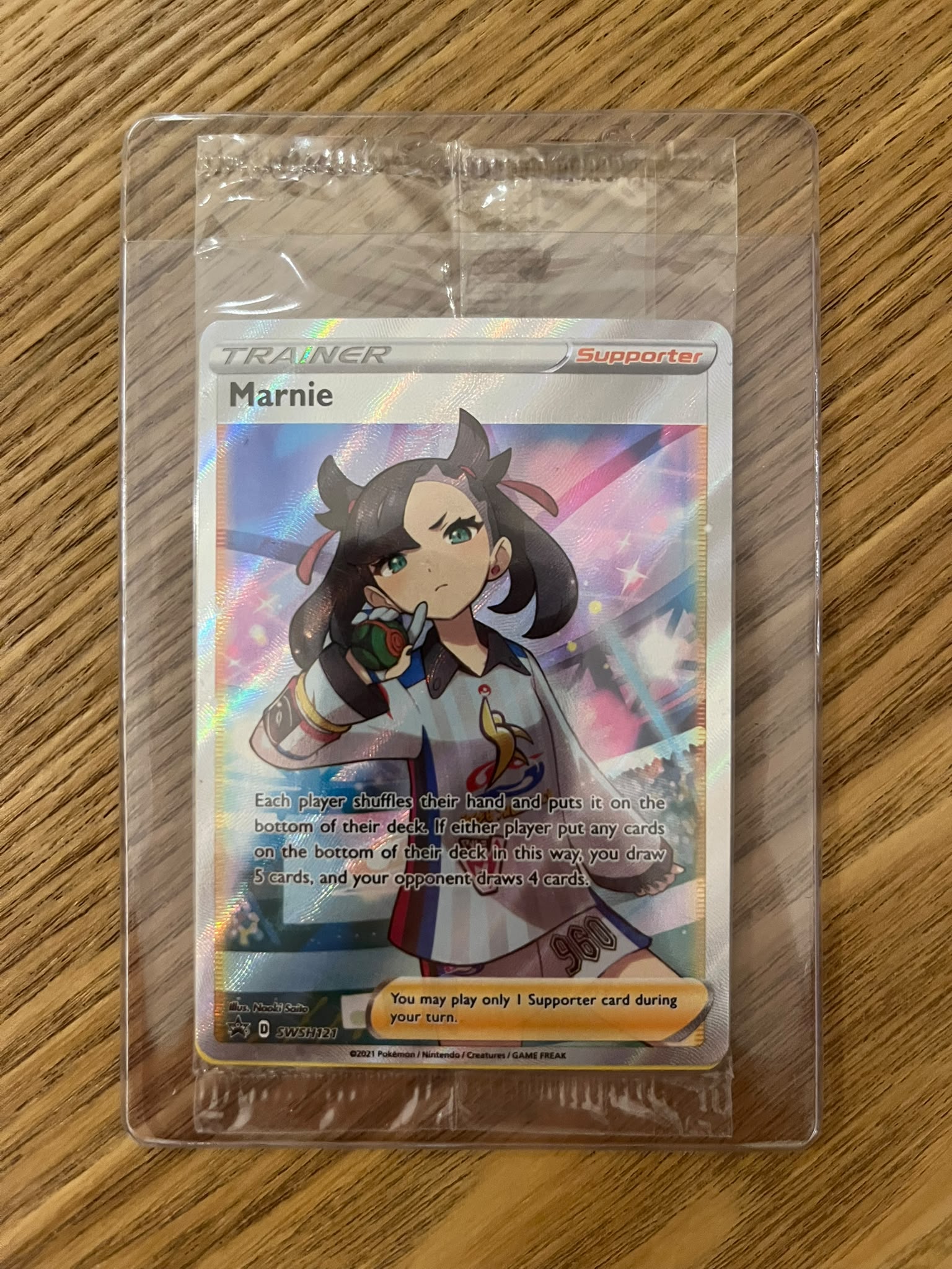 Pokémon TCG Marnie Full Art Promo SWSH121 Holo Card Sealed