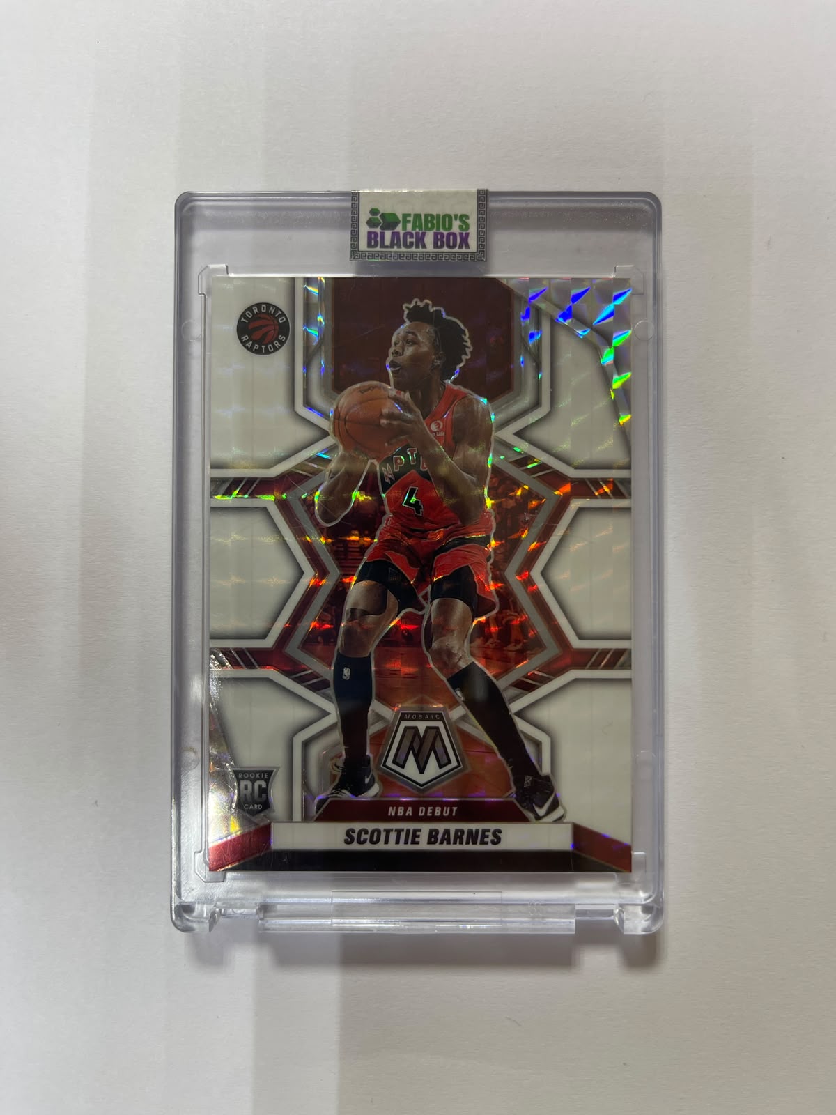 Scottie Barnes RC /25 - 2021-2022 Panini Mosaic White Prizm