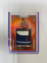 Zach Edey RC /99 - 2024-25 Panini Obsidian Unbreakable Orange Flood