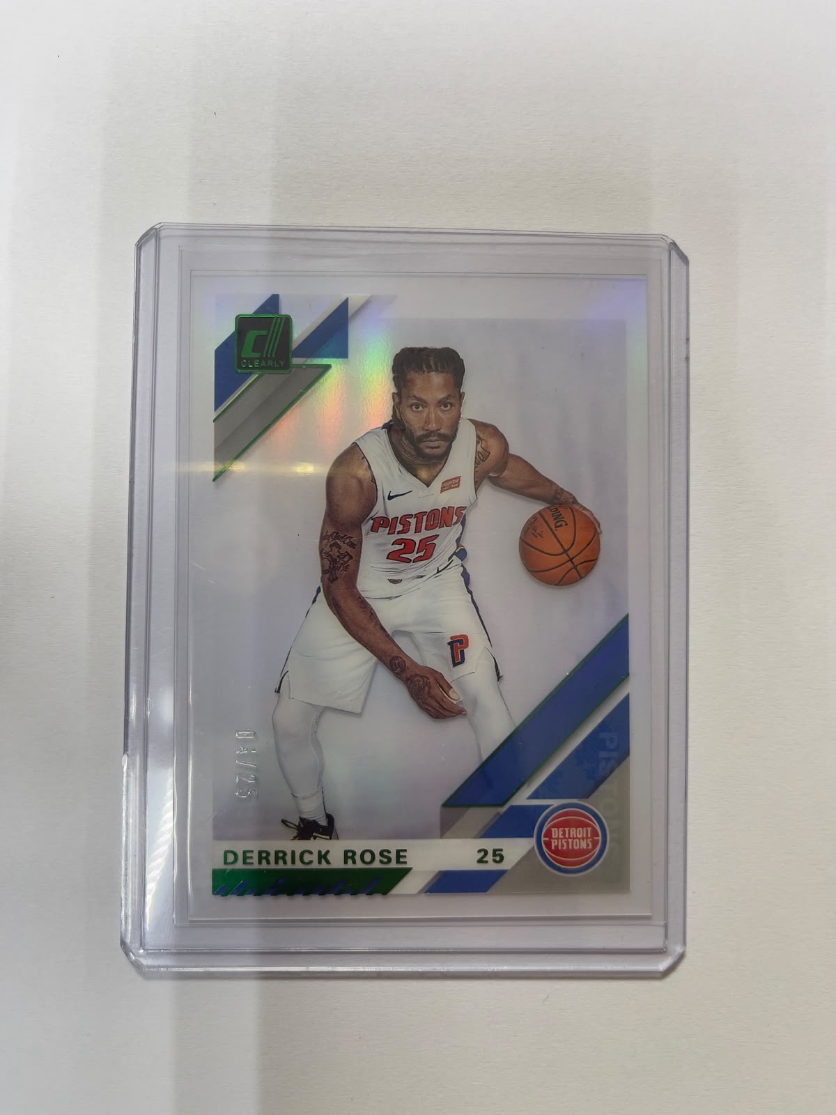 Derrick Rose /25 - 2019-2020 Panini Donruss Clearly