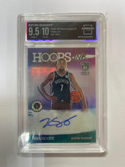 Kevin Durant Auto - 2019-20 Panini NBA HOOPS Premium Stock HOOPS Ink Arena 9.5