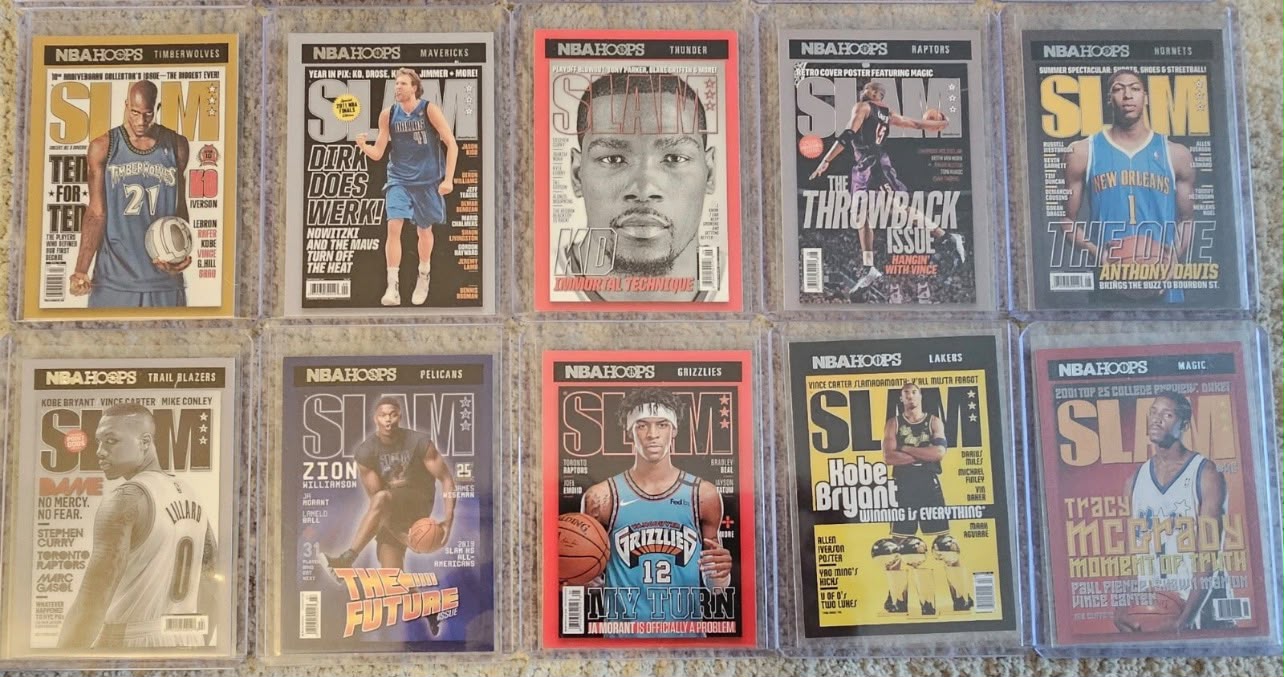 2020-2021 NBA Hoops Slam Magazine Insert - 20 Card Complete Set - Kobe, LeBron, Luka, etc.