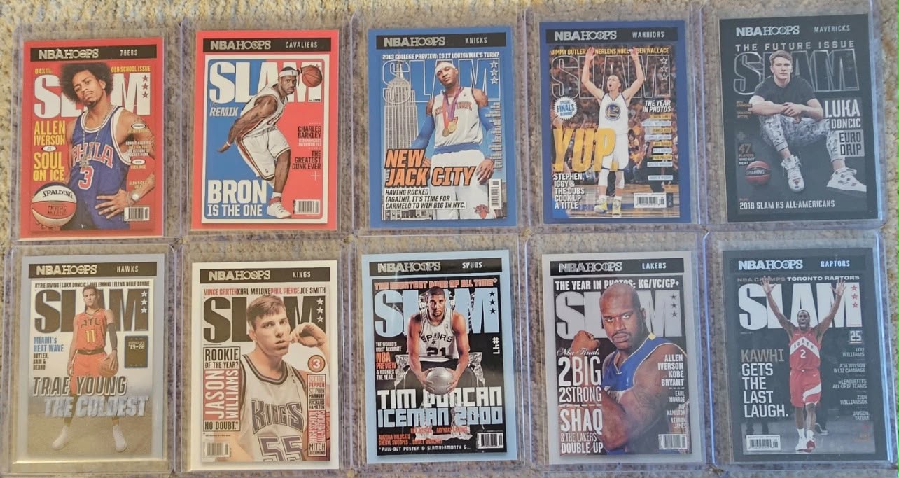 2020-2021 NBA Hoops Slam Magazine Insert - 20 Card Complete Set - Kobe, LeBron, Luka, etc.