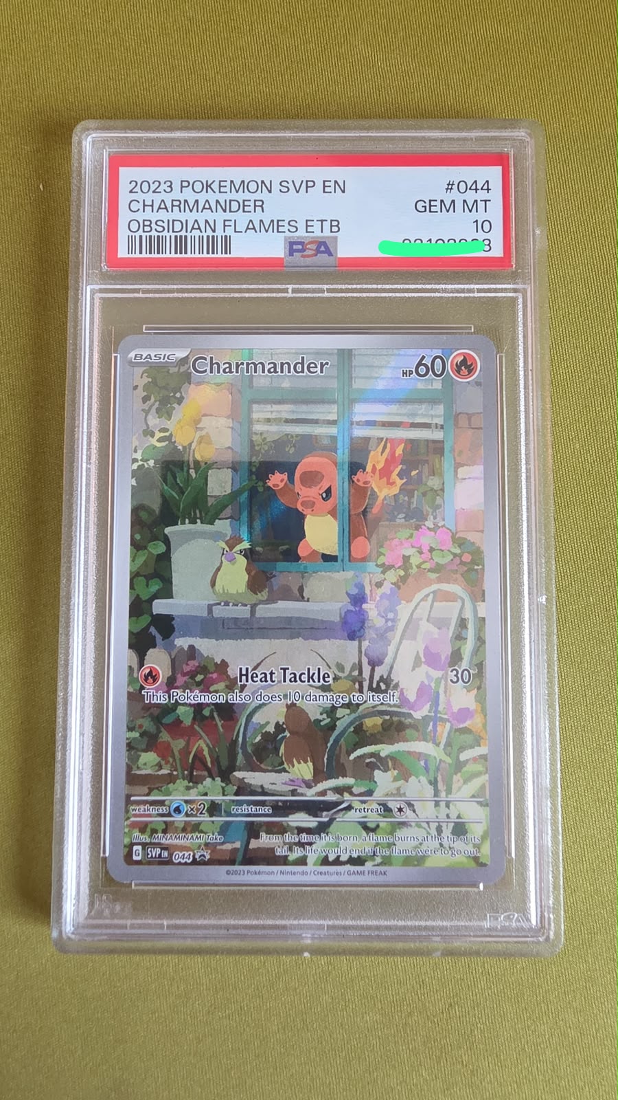 2023 POKEMON SVP EN CHARMANDER OBSIDIAN FLAMES ETB - PSA GEM MT 10 #044