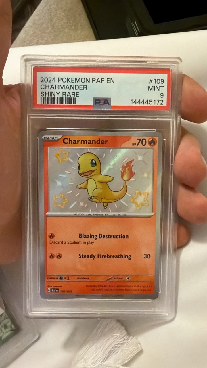 2024 POKEMON CHARMANDER SHINY RARE #109 MINT - PSA 9
