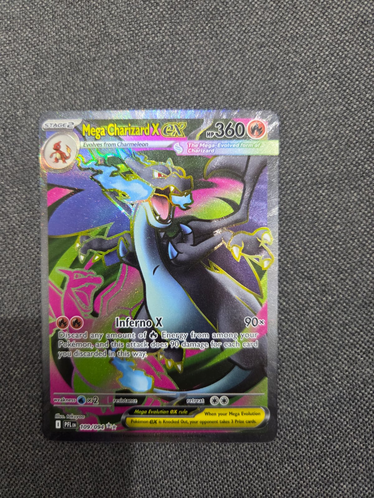 Pokemon ME02: Phantasmal Flames Mega Charizard X ex Full Art #109