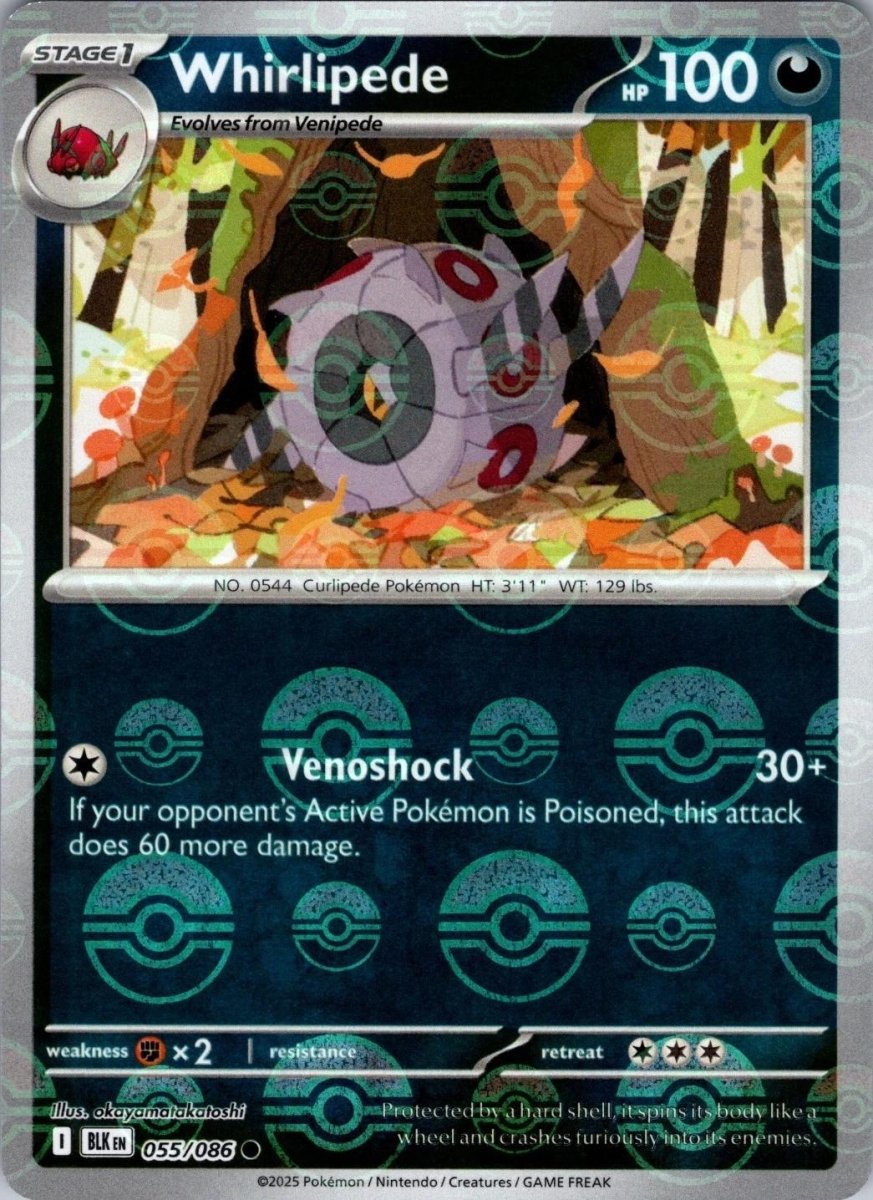 Whirlipede - 055/086 (Poke Ball Pattern) - SV: Black Bolt (BLK) by SAFAQATI on MYNTED