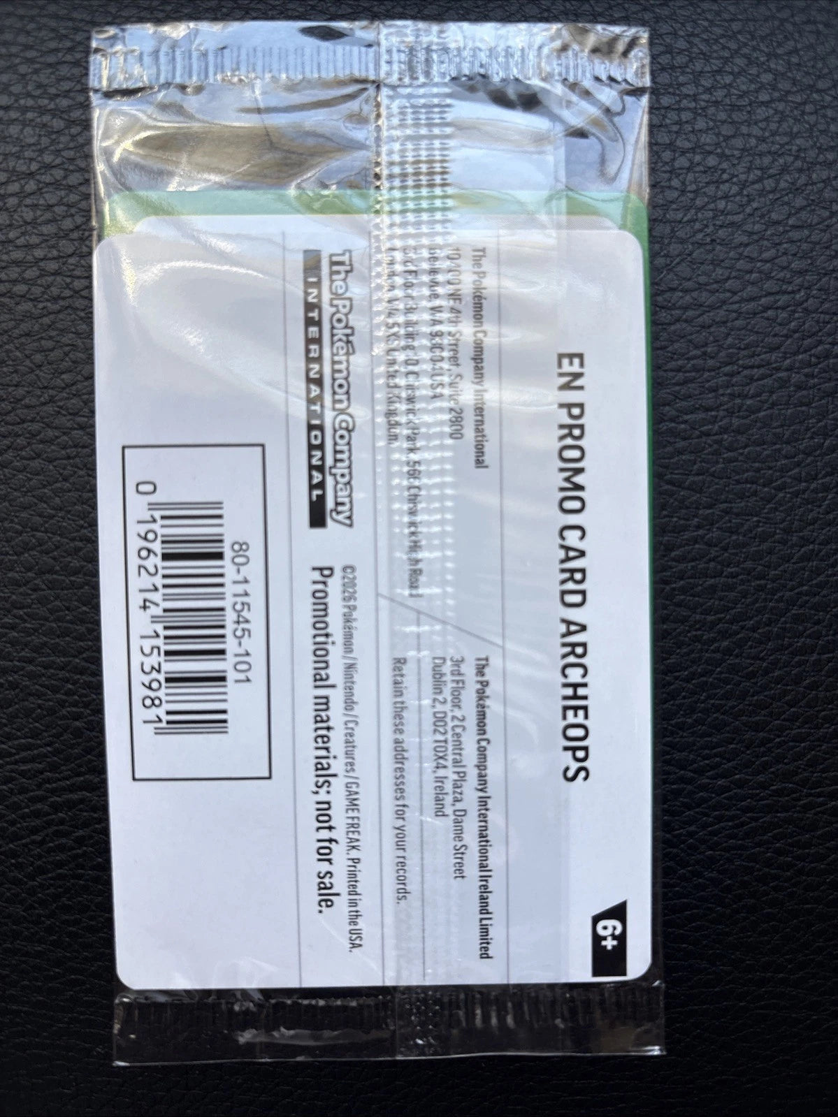 Pokémon Archeops - Promo Card 051/086 Sealed (Fossil Museum Exclusive)